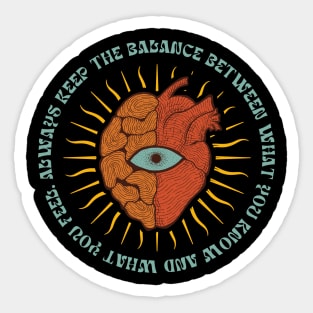 Heart and Mind Sticker